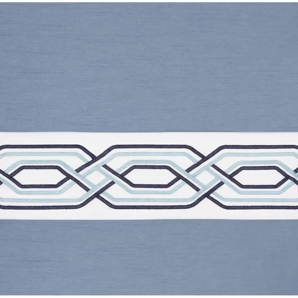 Achim Home Furnishing: Paige Two-Tone Embroidered Window Curtain Set, Blue, 55